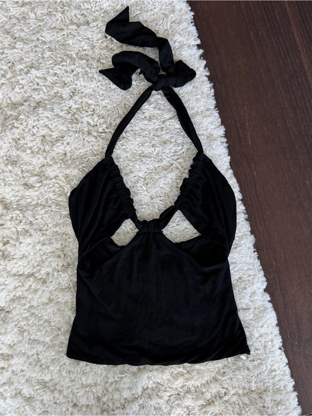 Tiger Mist Cutout Adjustable Halter Top